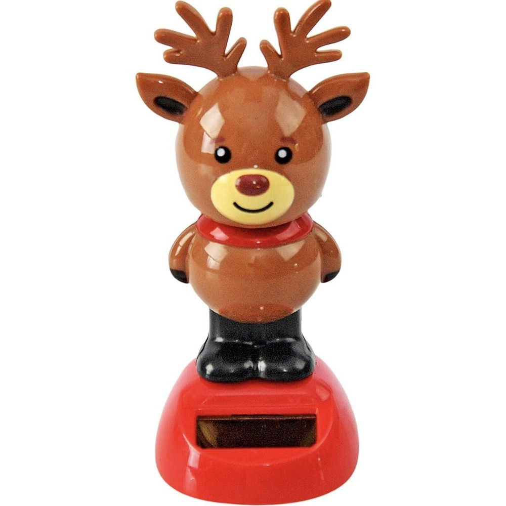 Solar Dancing Bobblehead Reindeer -Christmas-Gift-Fun-Car-NEW- LOT Of 6 Reindeer